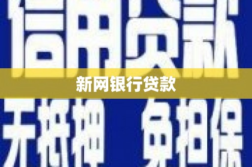 横县新网银行贷款