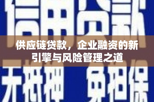 横县供应链贷款，企业融资的新引擎与风险管理之道