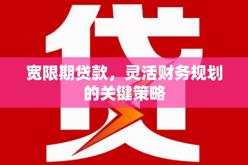 横县宽限期贷款，灵活财务规划的关键策略