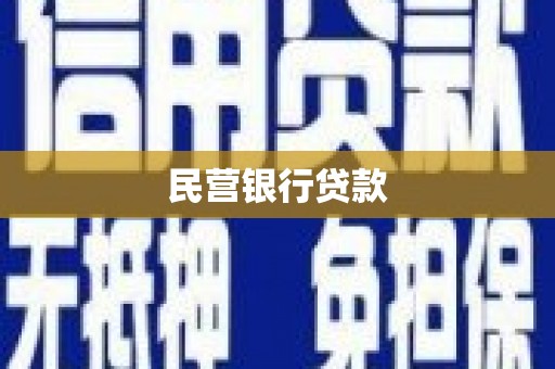 横县民营银行贷款