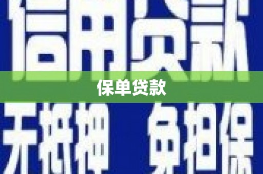 横县保单贷款