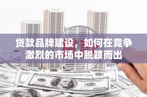 横县贷款品牌建设，如何在竞争激烈的市场中脱颖而出