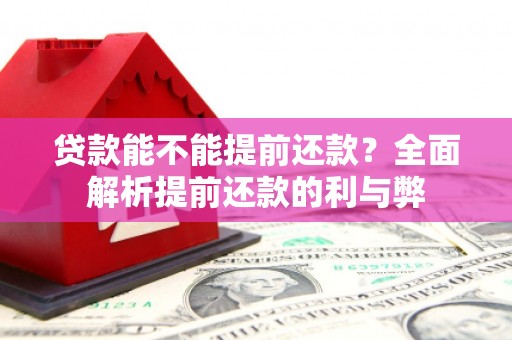 横县贷款能不能提前还款？全面解析提前还款的利与弊
