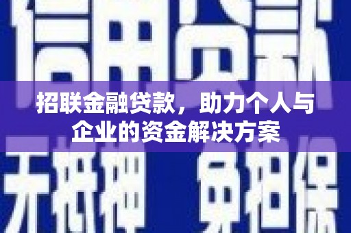 横县招联金融贷款，助力个人与企业的资金解决方案