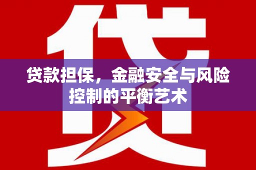 横县贷款担保，金融安全与风险控制的平衡艺术