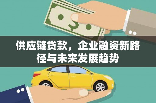 横县供应链贷款，企业融资新路径与未来发展趋势