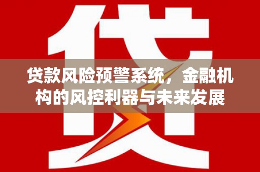 横县贷款风险预警系统，金融机构的风控利器与未来发展