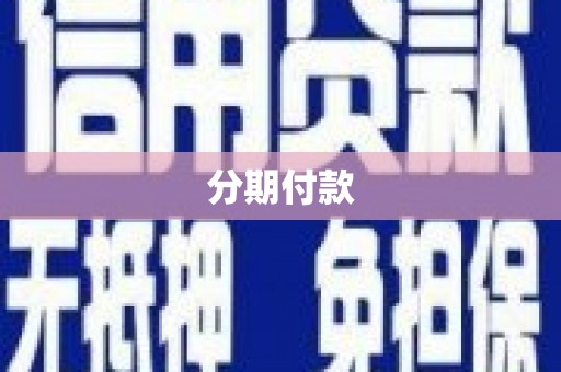 横县分期付款