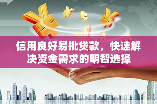 横县信用良好易批贷款，快速解决资金需求的明智选择