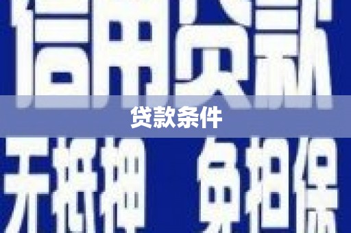 横县贷款条件