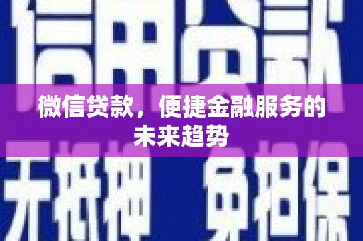 横县微信贷款，便捷金融服务的未来趋势