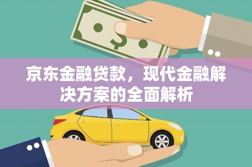 横县京东金融贷款，现代金融解决方案的全面解析