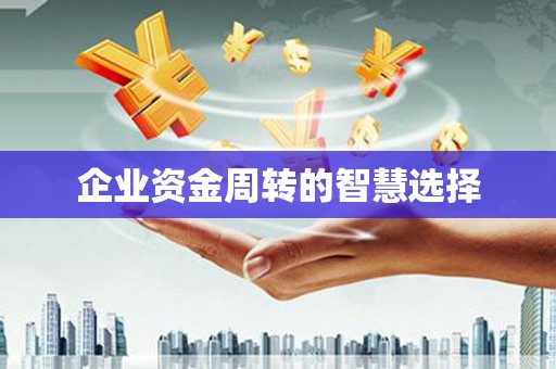 横县企业资金周转的智慧选择