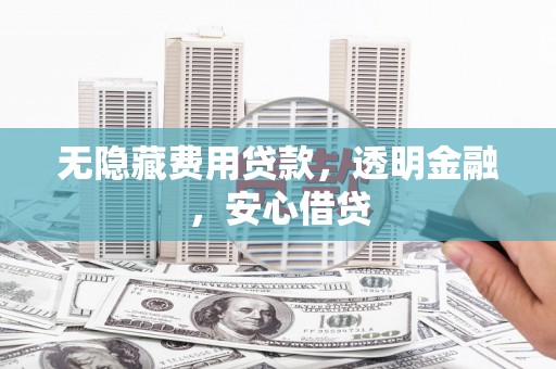 横县无隐藏费用贷款，透明金融，安心借贷