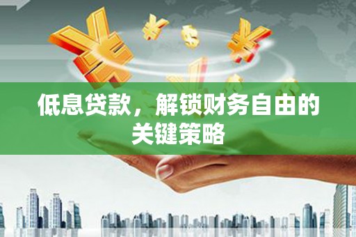 横县低息贷款，解锁财务自由的关键策略