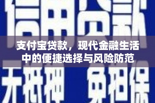 横县支付宝贷款，现代金融生活中的便捷选择与风险防范