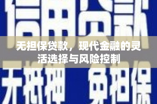 横县无担保贷款，现代金融的灵活选择与风险控制
