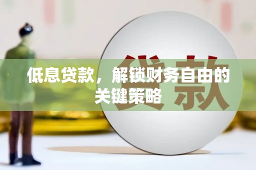 横县低息贷款，解锁财务自由的关键策略