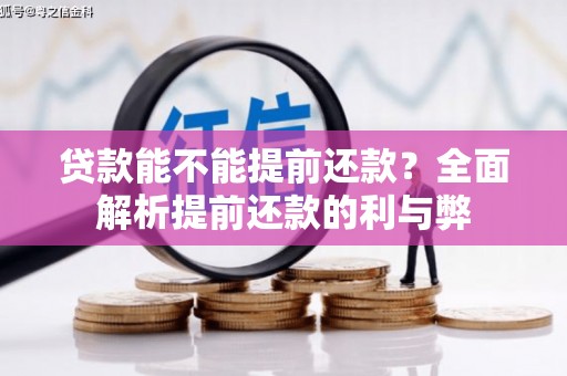 横县贷款能不能提前还款？全面解析提前还款的利与弊