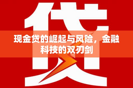 横县现金贷的崛起与风险，金融科技的双刃剑