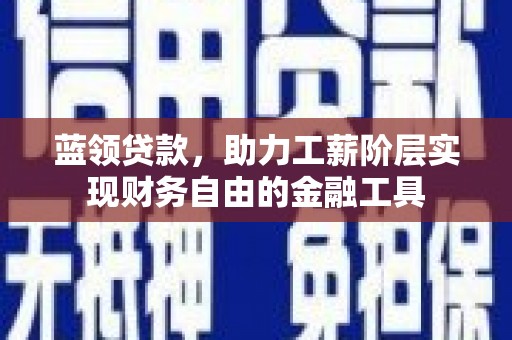横县蓝领贷款，助力工薪阶层实现财务自由的金融工具