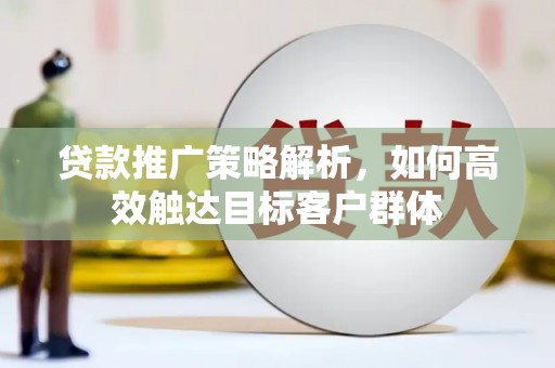 横县贷款推广策略解析，如何高效触达目标客户群体