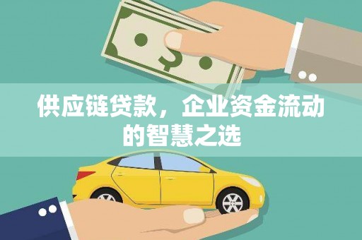 横县供应链贷款，企业资金流动的智慧之选