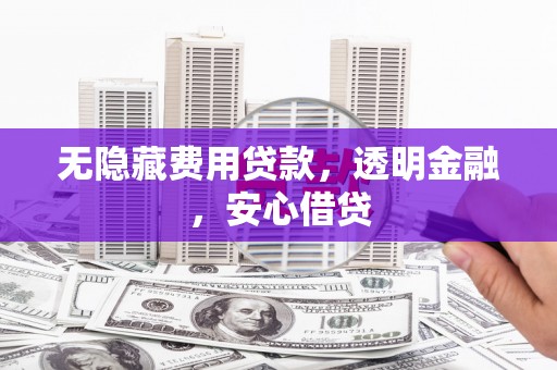 横县无隐藏费用贷款，透明金融，安心借贷