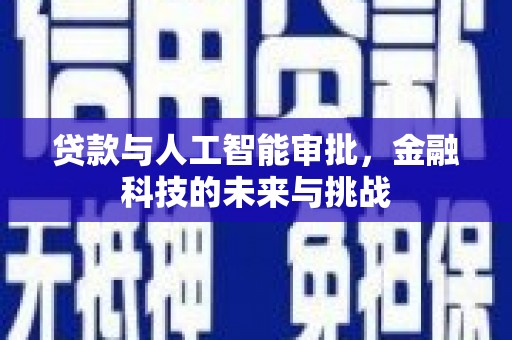 横县贷款与人工智能审批，金融科技的未来与挑战