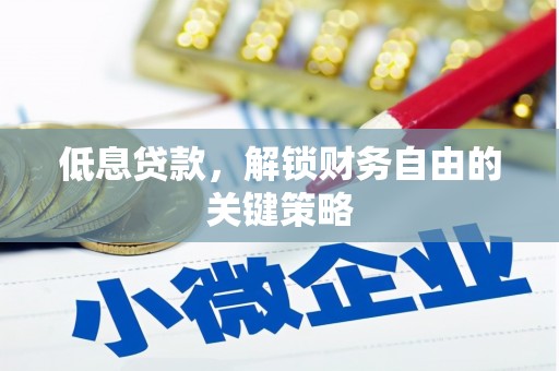 横县低息贷款，解锁财务自由的关键策略