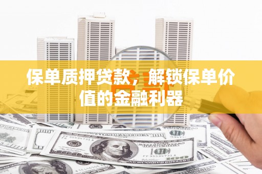横县保单质押贷款，解锁保单价值的金融利器