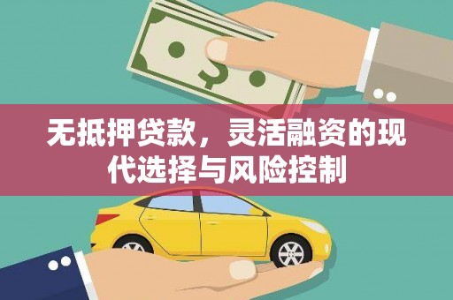 横县无抵押贷款，灵活融资的现代选择与风险控制