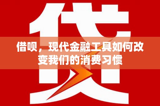 横县借呗，现代金融工具如何改变我们的消费习惯
