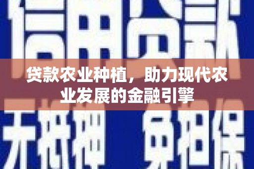 横县贷款农业种植，助力现代农业发展的金融引擎