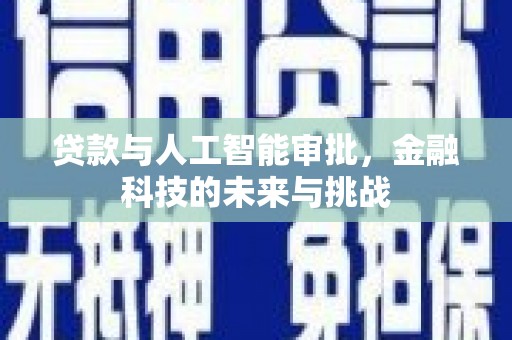 横县贷款与人工智能审批，金融科技的未来与挑战
