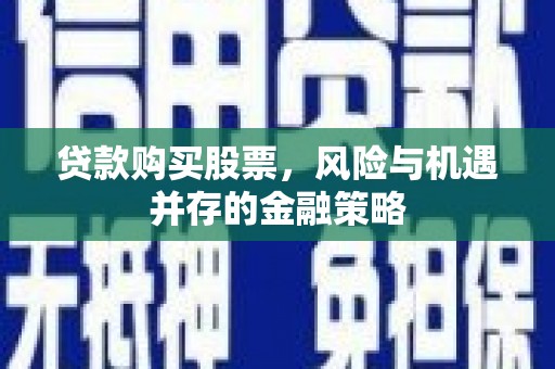 横县贷款购买股票，风险与机遇并存的金融策略