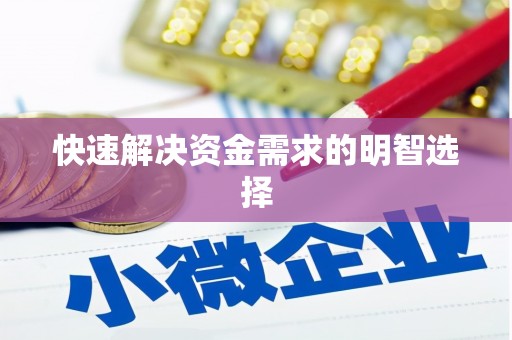 横县快速解决资金需求的明智选择