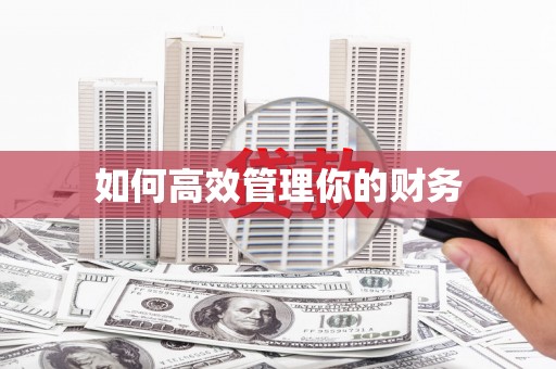 横县如何高效管理你的财务