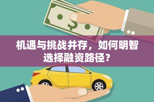 横县机遇与挑战并存，如何明智选择融资路径？