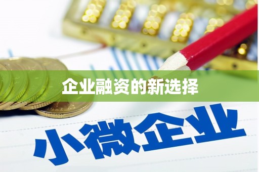 横县企业融资的新选择